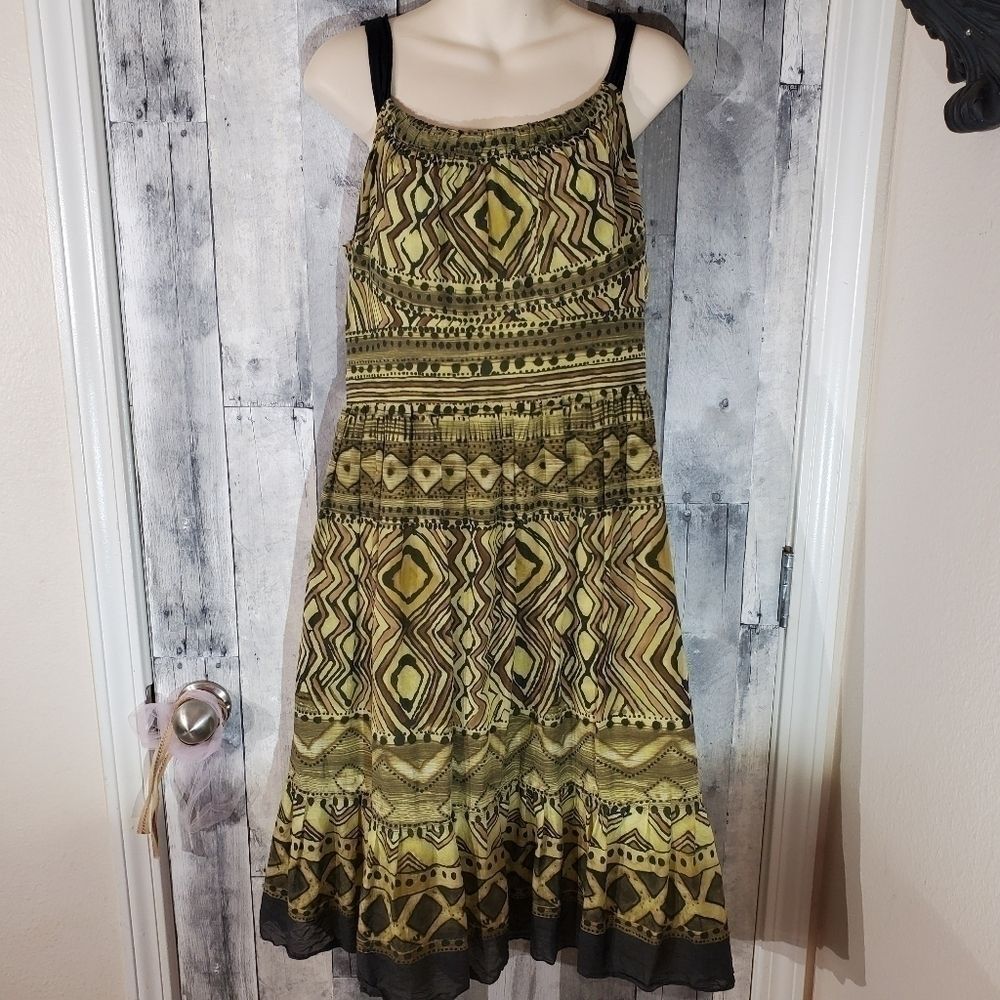 Jones New York green sleeveless sundress 12